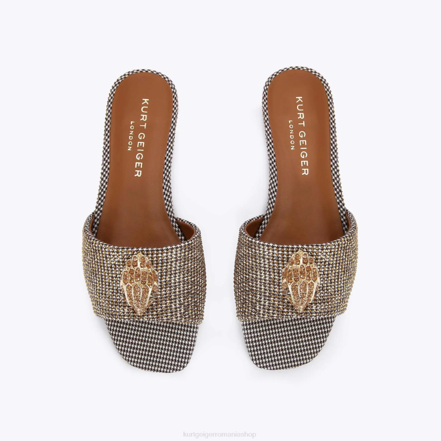 femei bej Kurt Geiger sandale plate london kensington N02B351 | încălțăminte