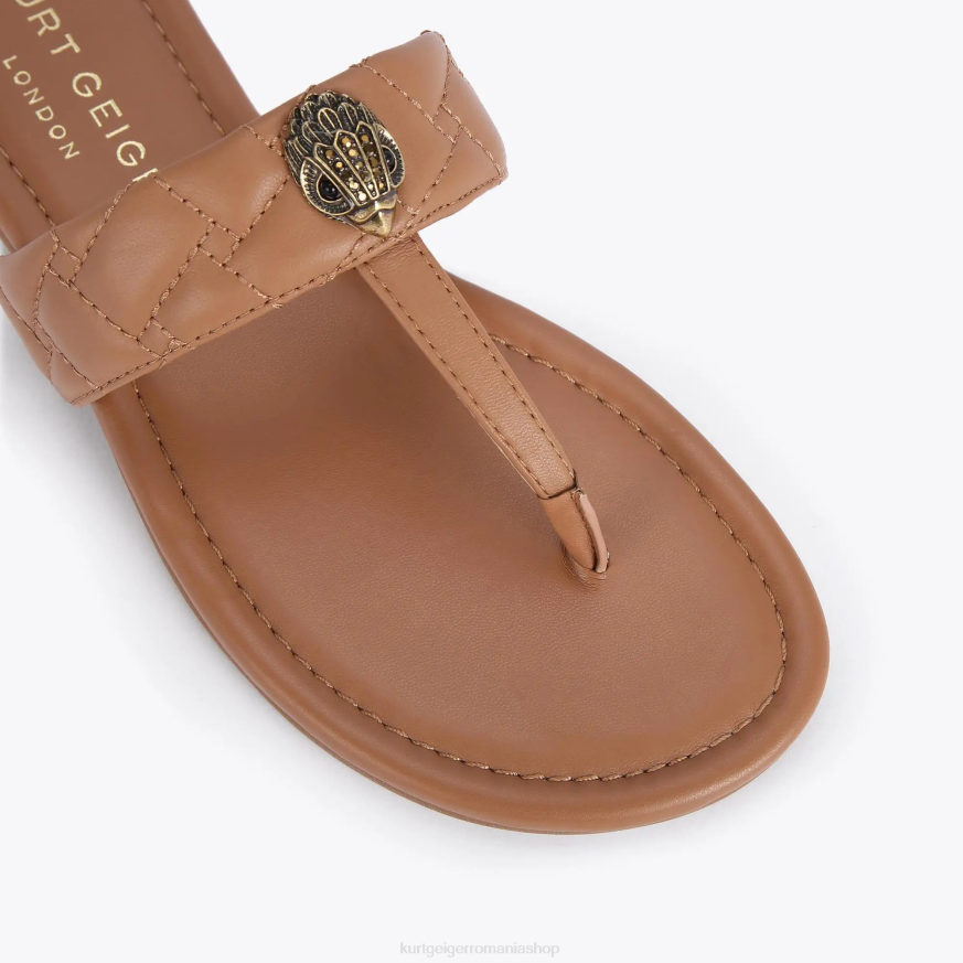 femei cămilă Kurt Geiger sandale london kensington t-bar N02B452 | încălțăminte