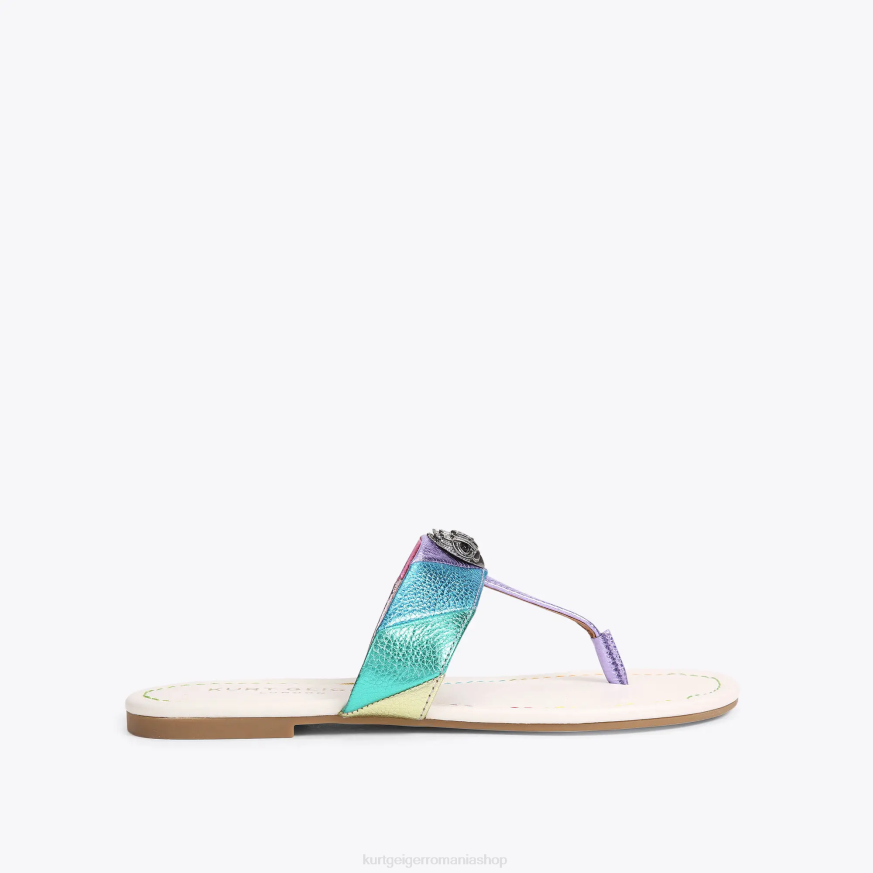 femei combinație de metal Kurt Geiger sandale london kensington t-bar N02B228 | încălțăminte