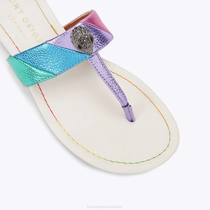 femei combinație de metal Kurt Geiger sandale london kensington t-bar N02B228 | încălțăminte