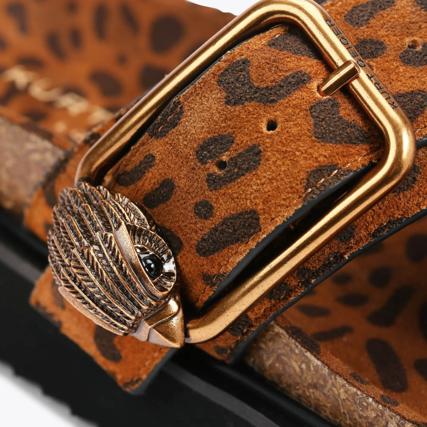 femei maro mijlociu Kurt Geiger london eagle cataramă t-bar slides N02B442 | încălțăminte