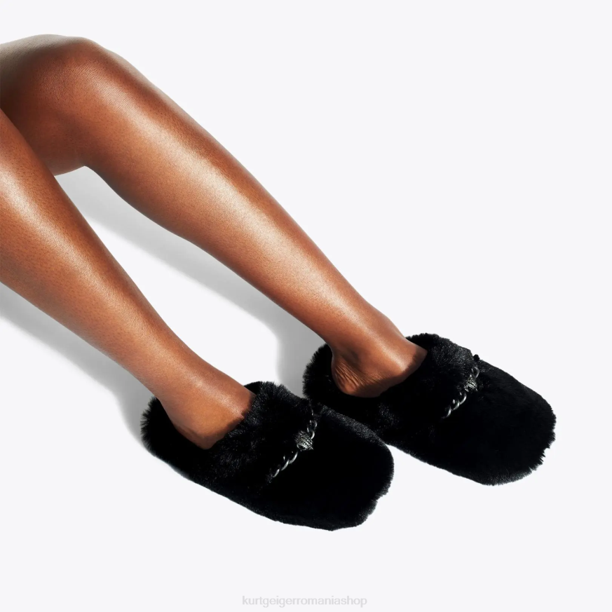 femei negru Kurt Geiger london chelsea slipper N02B358 | încălțăminte
