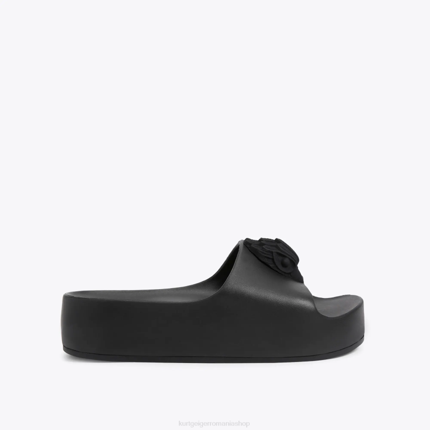 femei negru Kurt Geiger london eagle chunky slide N02B433 | încălțăminte