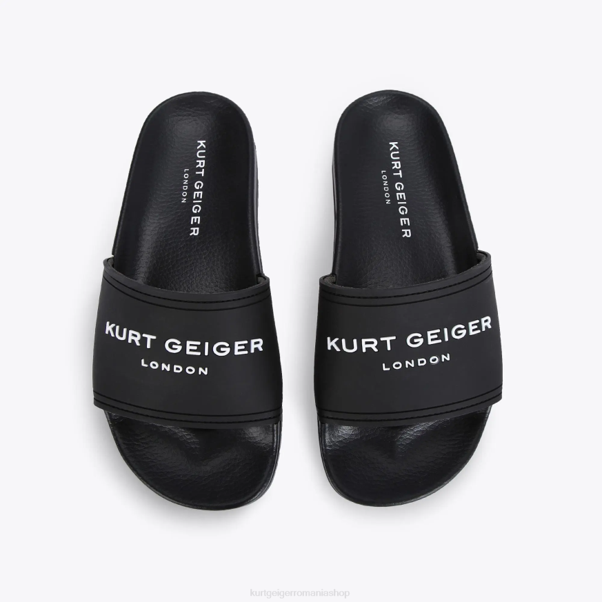 femei negru Kurt Geiger london kgl slider de piscină N02B454 | încălțăminte