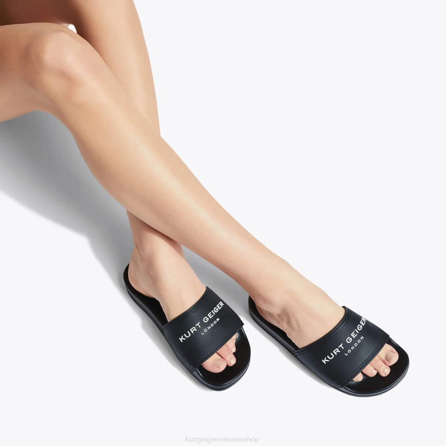 femei negru Kurt Geiger london kgl slider de piscină N02B454 | încălțăminte