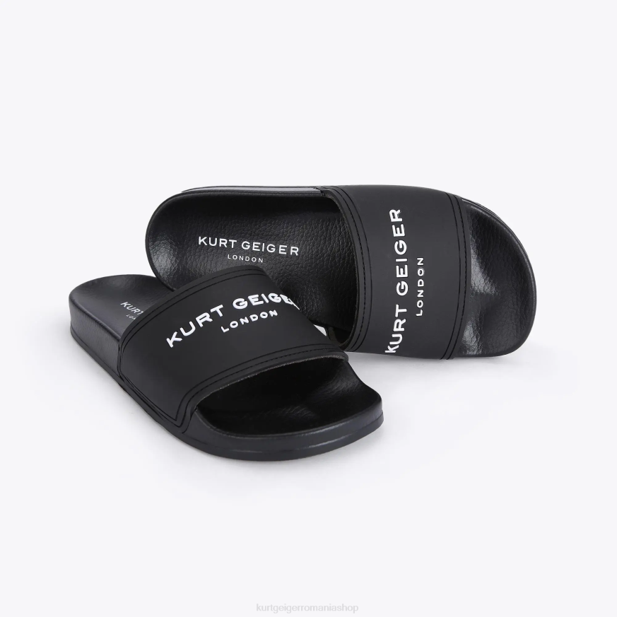 femei negru Kurt Geiger london kgl slider de piscină N02B454 | încălțăminte