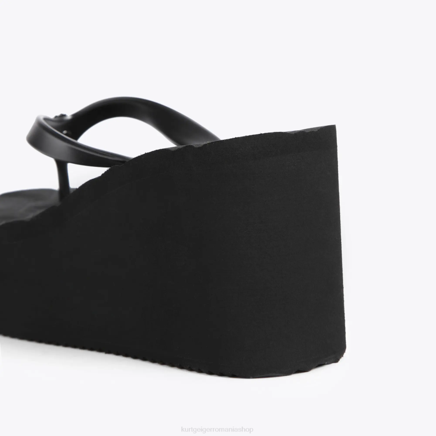 femei negru Kurt Geiger londra kensington flipflop wedge N02B434 | încălțăminte