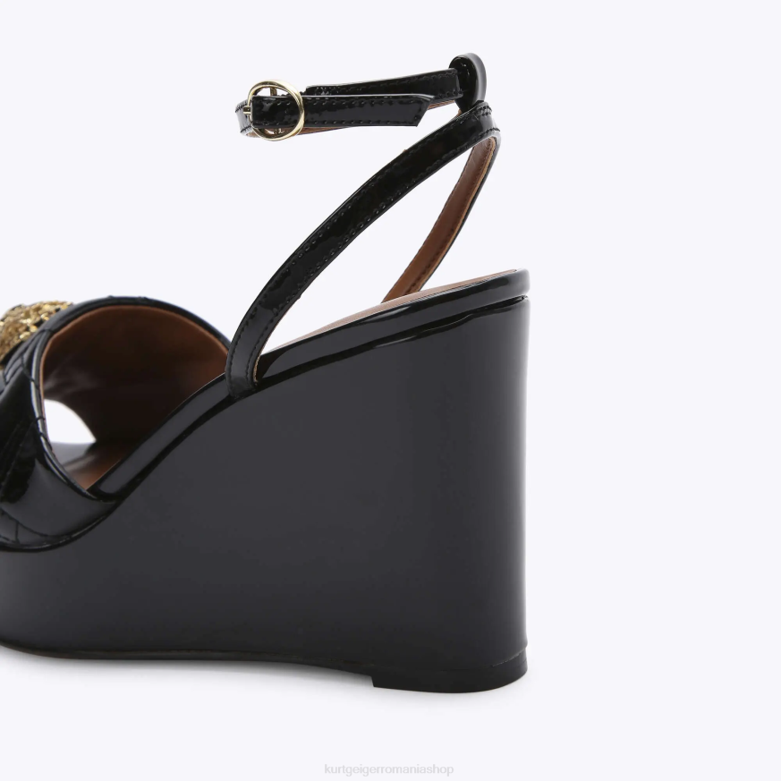 femei negru Kurt Geiger pană Kensington din Londra N02B346 | încălțăminte