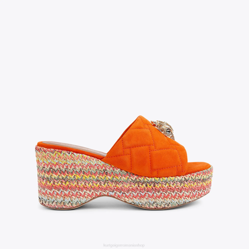 femei portocale Kurt Geiger london kensington wedge mule N02B287 | încălțăminte