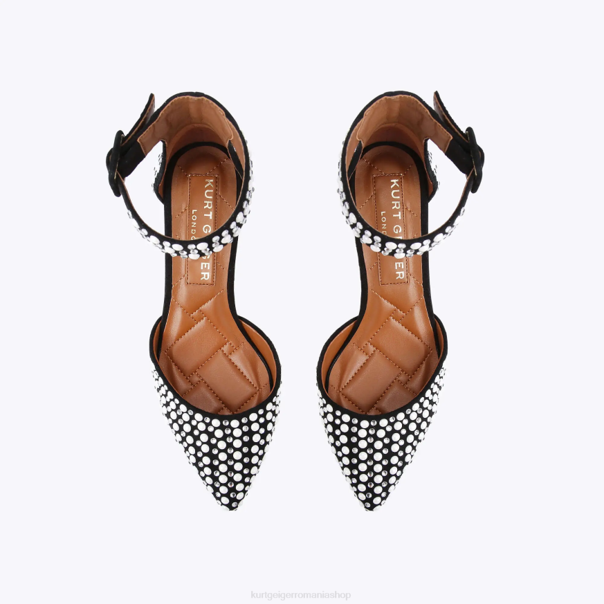 femei alb negru Kurt Geiger Londra Burlington N02B423 | încălțăminte