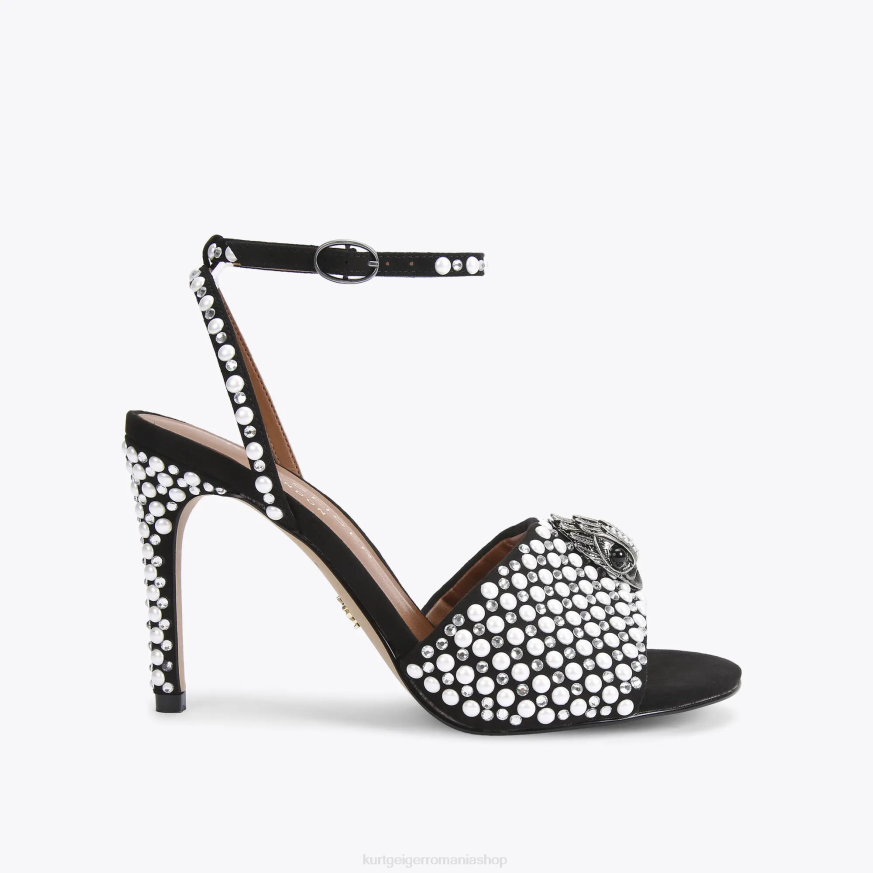 femei alb negru Kurt Geiger sandale london kensington N02B420 | încălțăminte