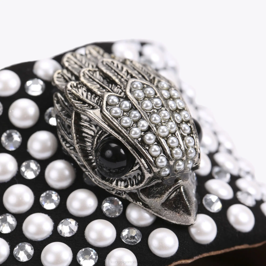 femei alb negru Kurt Geiger sandale london kensington N02B420 | încălțăminte