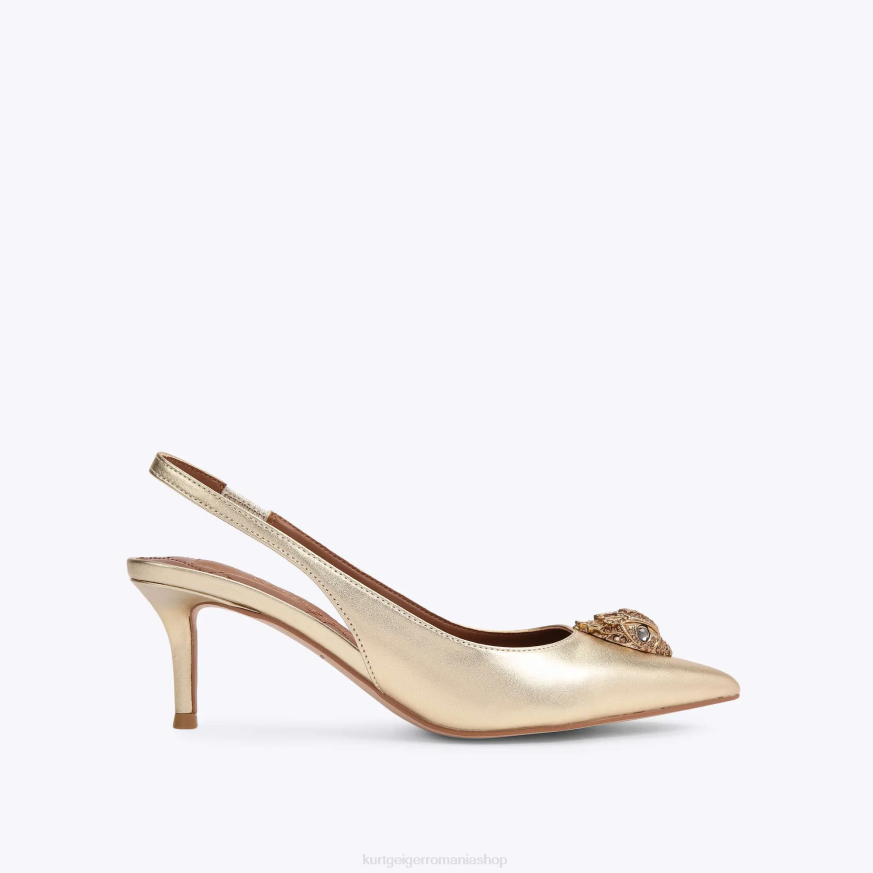 femei aur Kurt Geiger london belgravia sling back N02B332 | încălțăminte