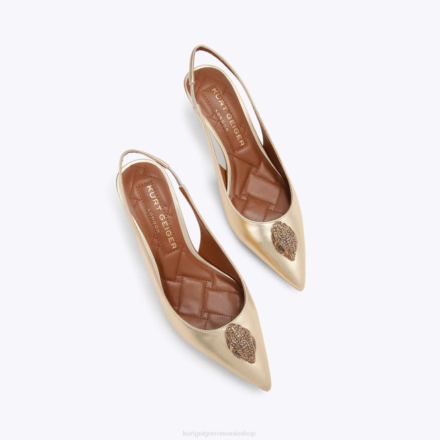 femei aur Kurt Geiger london belgravia sling back N02B332 | încălțăminte