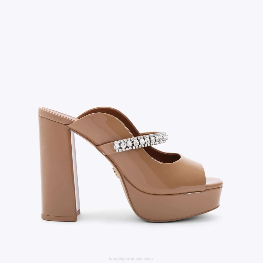 femei cămilă Kurt Geiger london duke platformă peep toe N02B341 | încălțăminte
