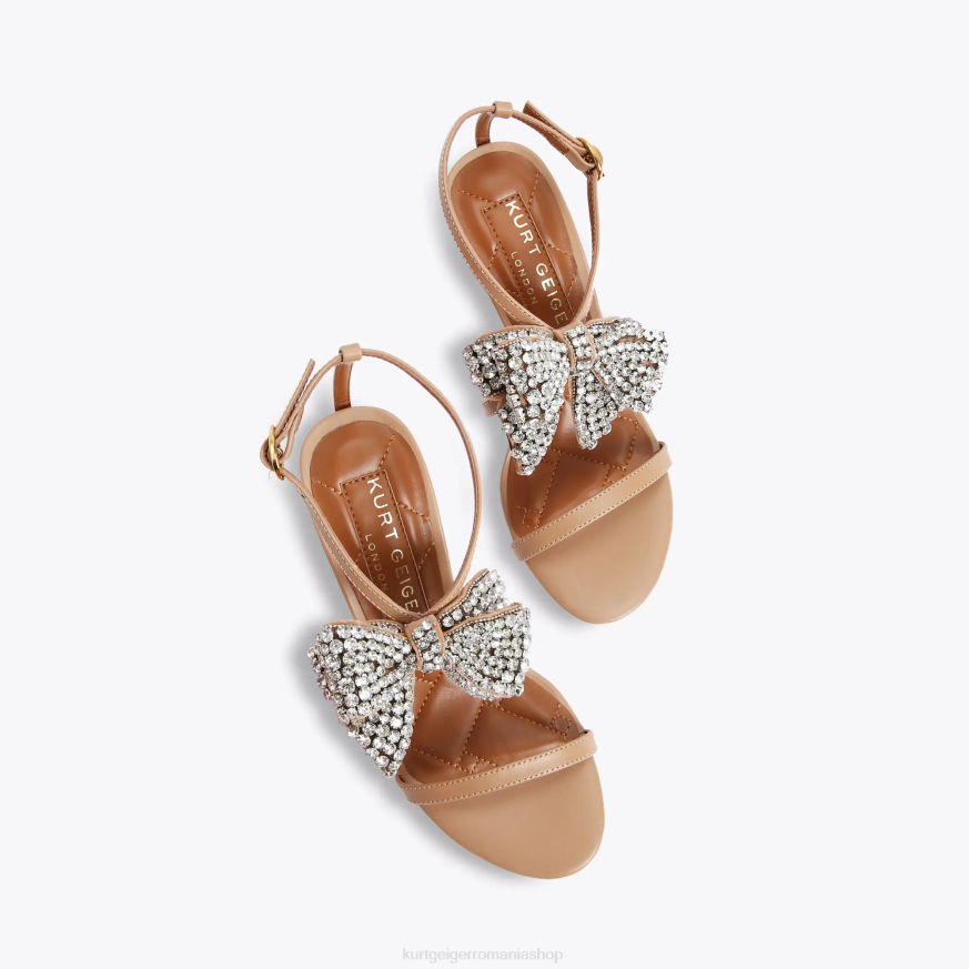 femei cămilă Kurt Geiger sandale London Bromley Bow 95 N02B336 | încălțăminte