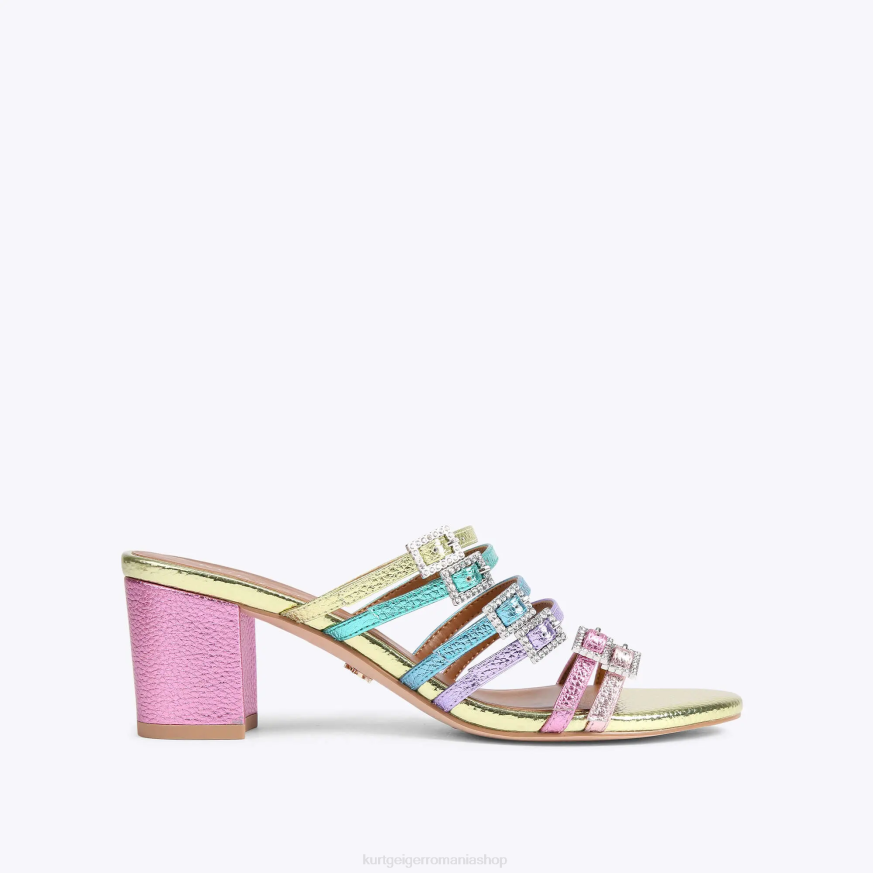 femei combinație de metal Kurt Geiger london pierra block mule N02B192 | încălțăminte