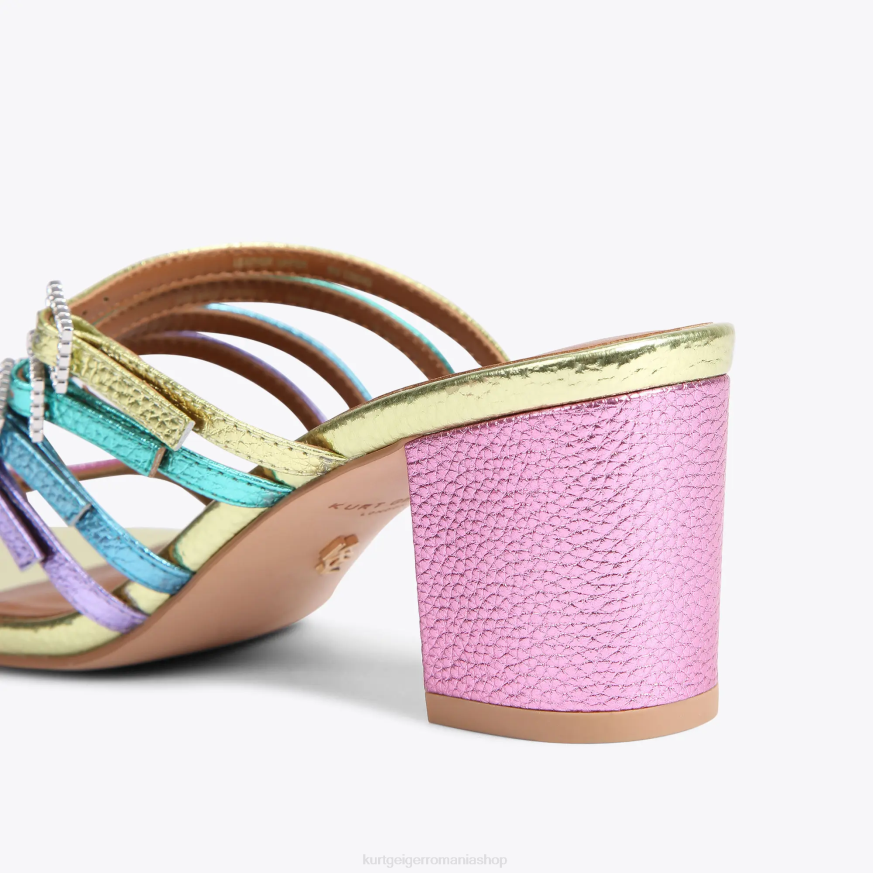 femei combinație de metal Kurt Geiger london pierra block mule N02B192 | încălțăminte