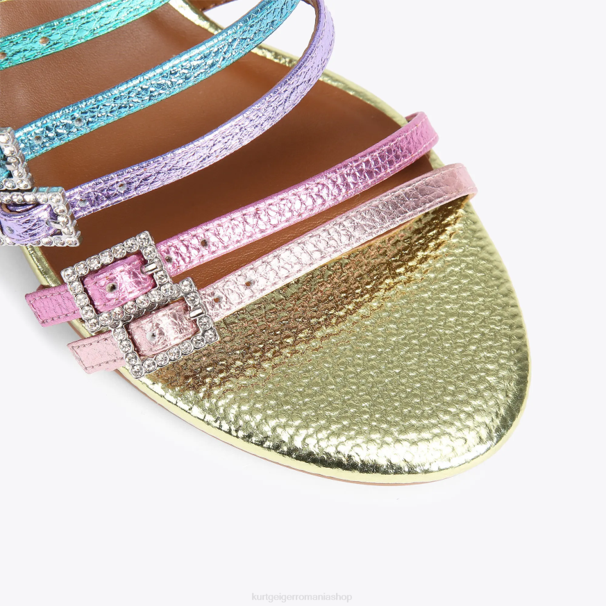 femei combinație de metal Kurt Geiger london pierra block mule N02B192 | încălțăminte