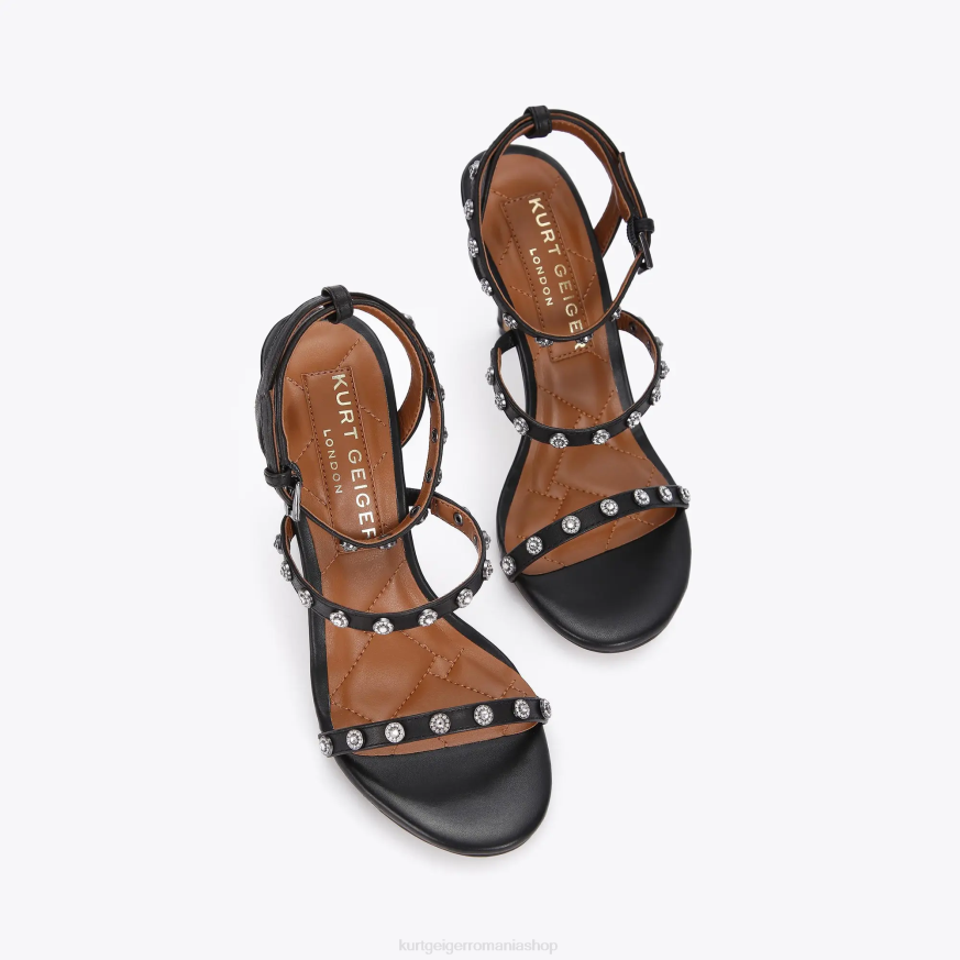femei negru Kurt Geiger cristale portia londonezi N02B388 | încălțăminte