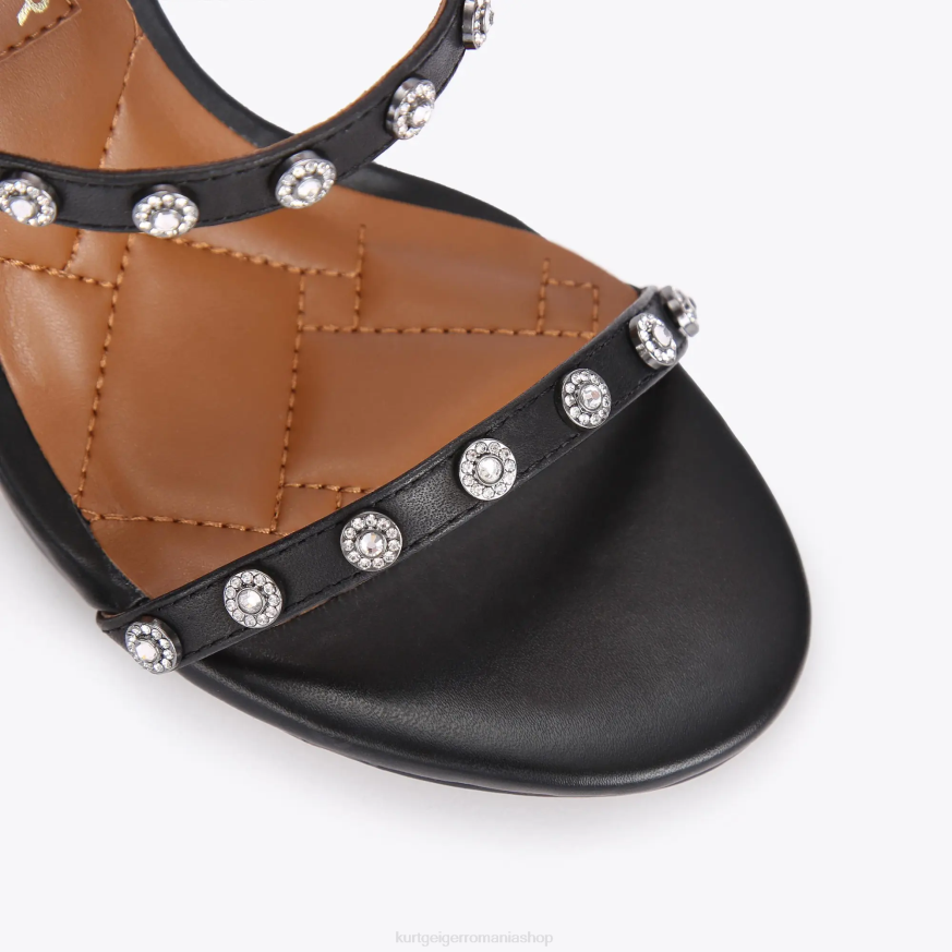 femei negru Kurt Geiger cristale portia londonezi N02B388 | încălțăminte