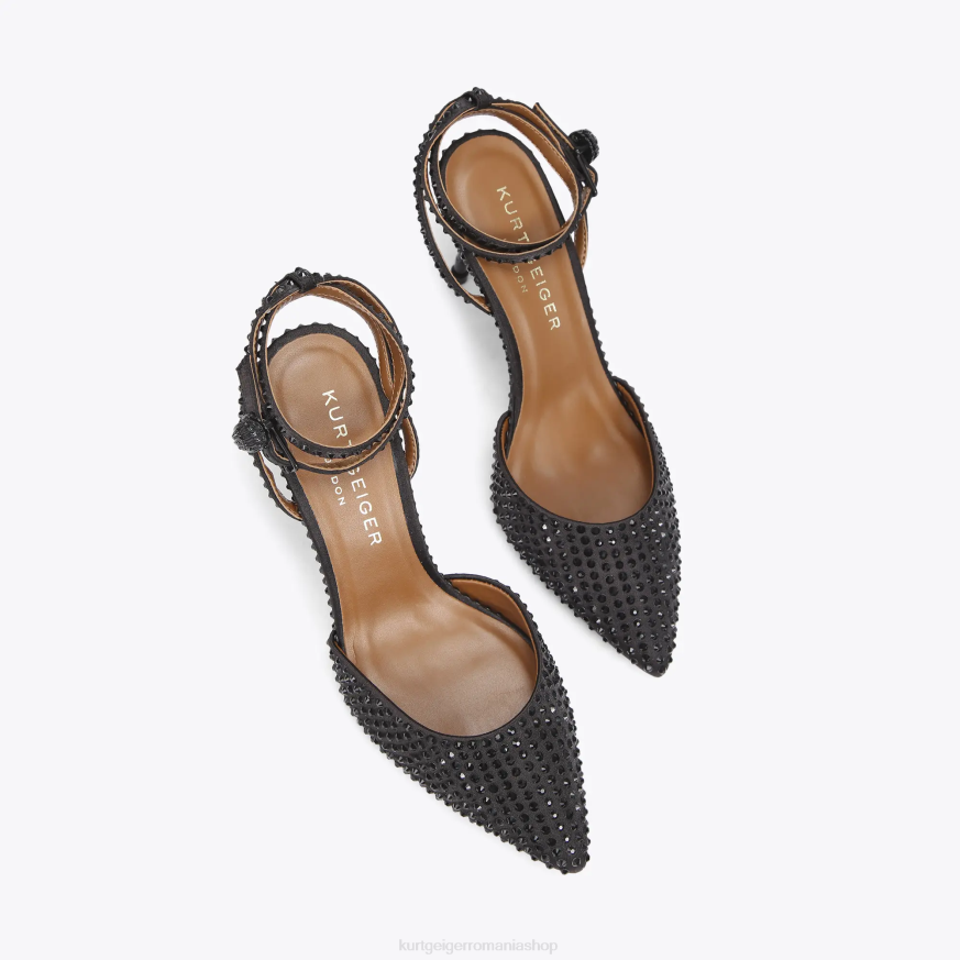 femei negru Kurt Geiger london bond 90 glezna aproape degetul de la picior N02B342 | încălțăminte
