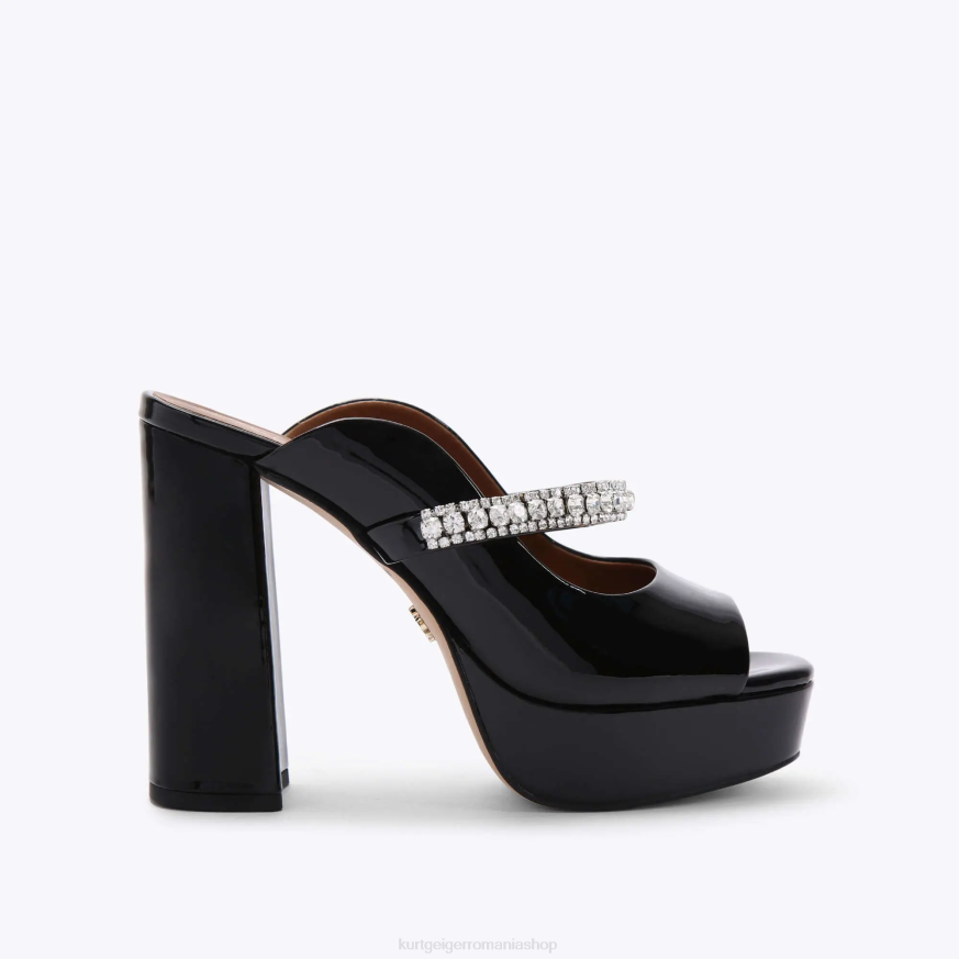 femei negru Kurt Geiger london duke platformă peep toe N02B340 | încălțăminte