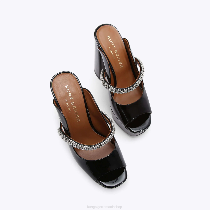 femei negru Kurt Geiger london duke platformă peep toe N02B340 | încălțăminte