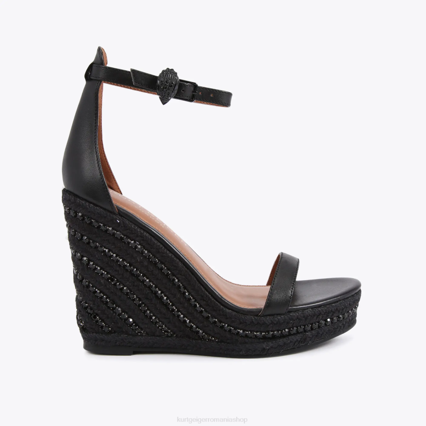 femei negru Kurt Geiger london shoreditch wedge N02B437 | încălțăminte