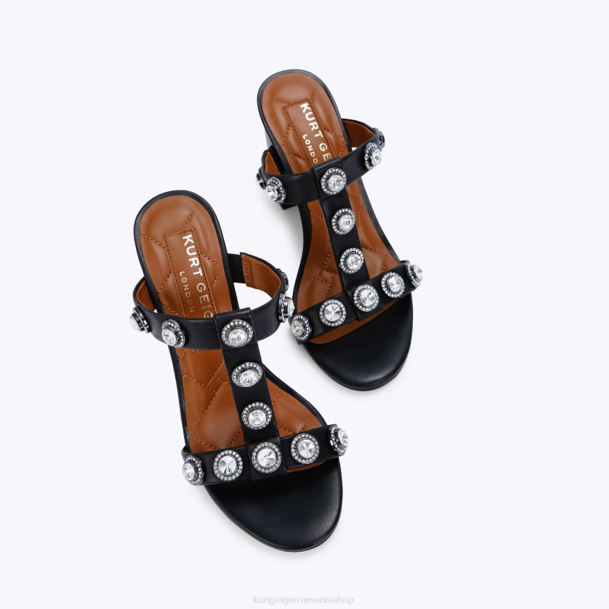 femei negru Kurt Geiger sandale london octavia block N02B392 | încălțăminte