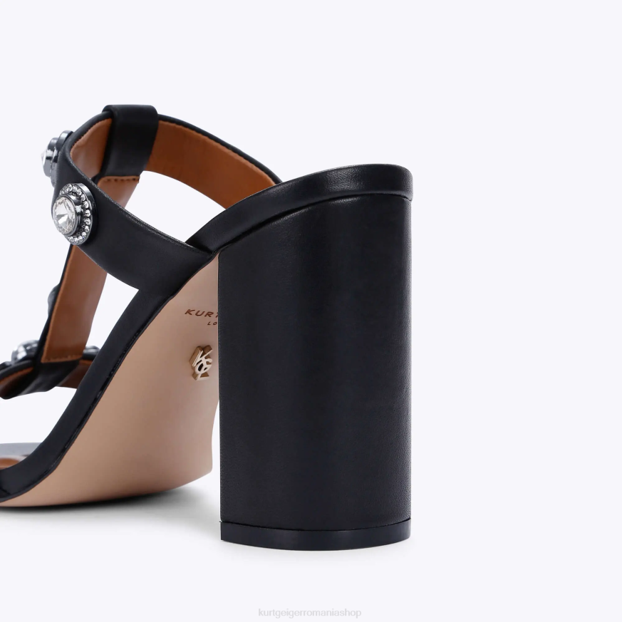 femei negru Kurt Geiger sandale london octavia block N02B392 | încălțăminte