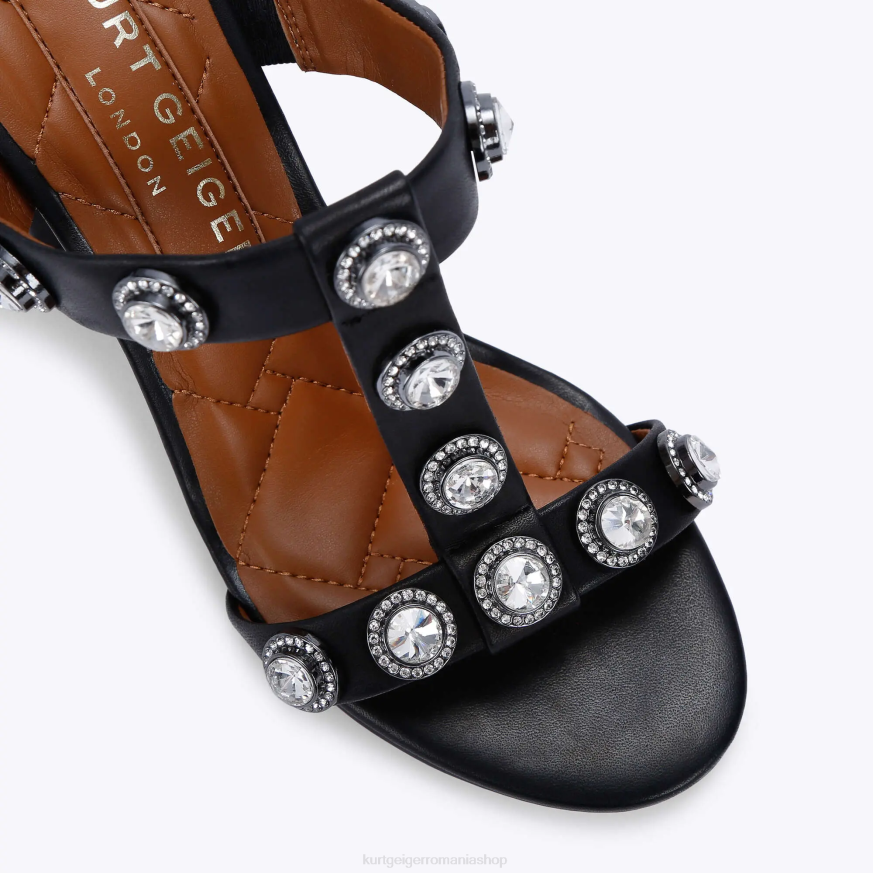 femei negru Kurt Geiger sandale london octavia block N02B392 | încălțăminte