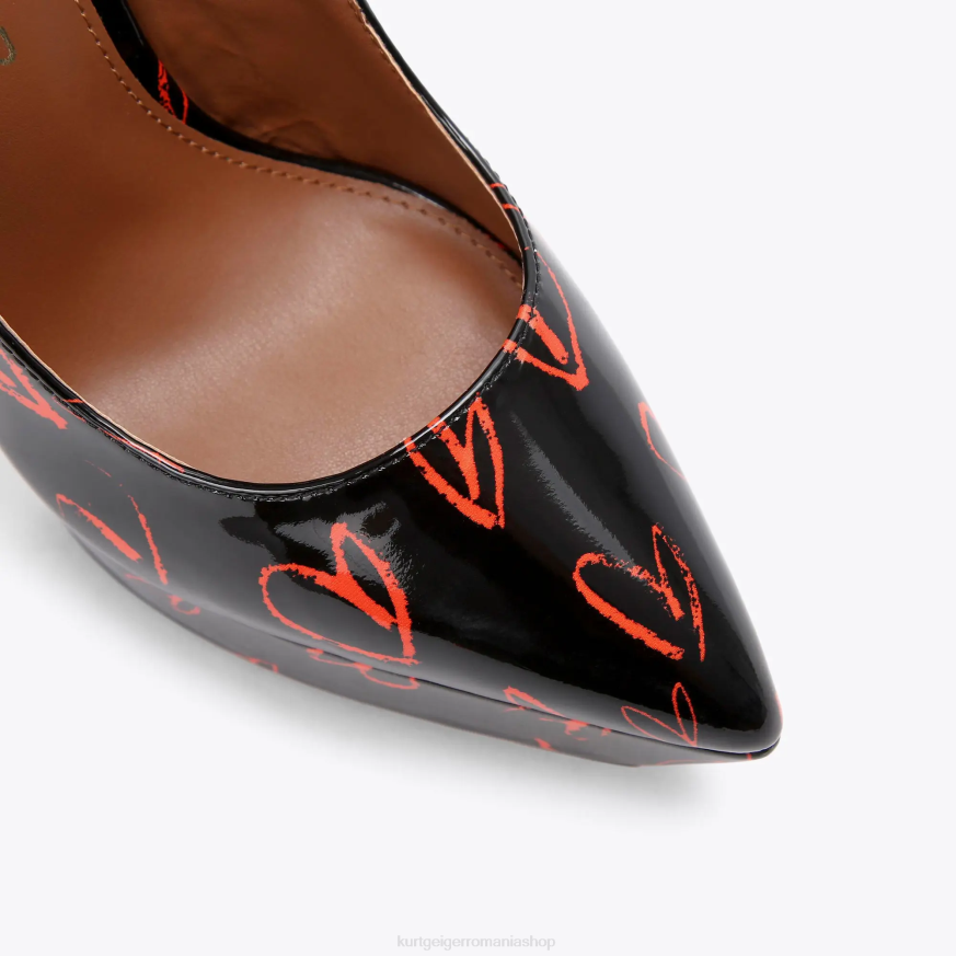 femei negru roșu Kurt Geiger London shoreditch platform court N02B408 | încălțăminte