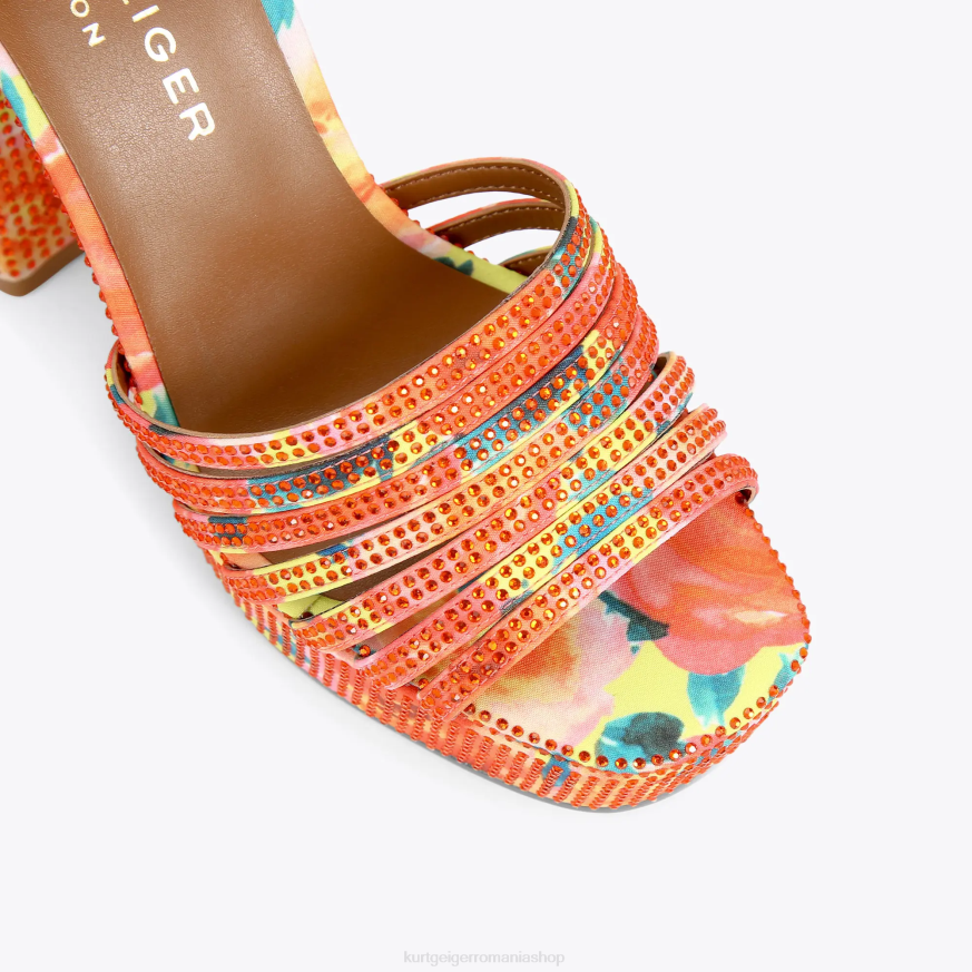 femei portocale Kurt Geiger platformă london pierra cravată la gleznă N02B288 | încălțăminte