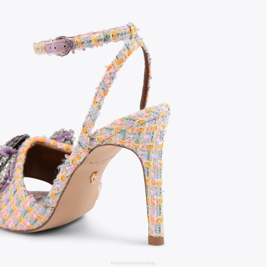 femei portocale Kurt Geiger sandale london kensington cu arc N02B289 | încălțăminte