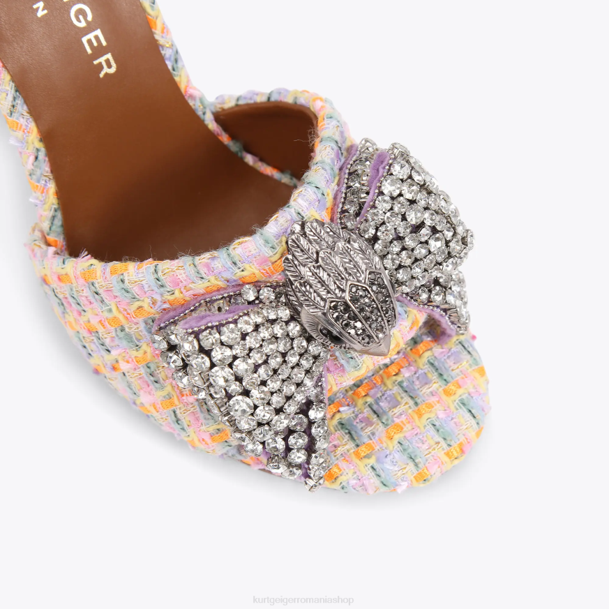 femei portocale Kurt Geiger sandale london kensington cu arc N02B289 | încălțăminte