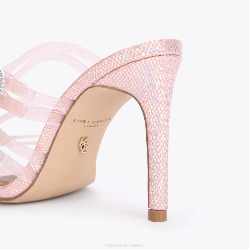 femei roz pal Kurt Geiger london pierra vinyl mule N02B380 | încălțăminte