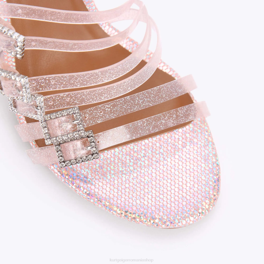femei roz pal Kurt Geiger london pierra vinyl mule N02B380 | încălțăminte