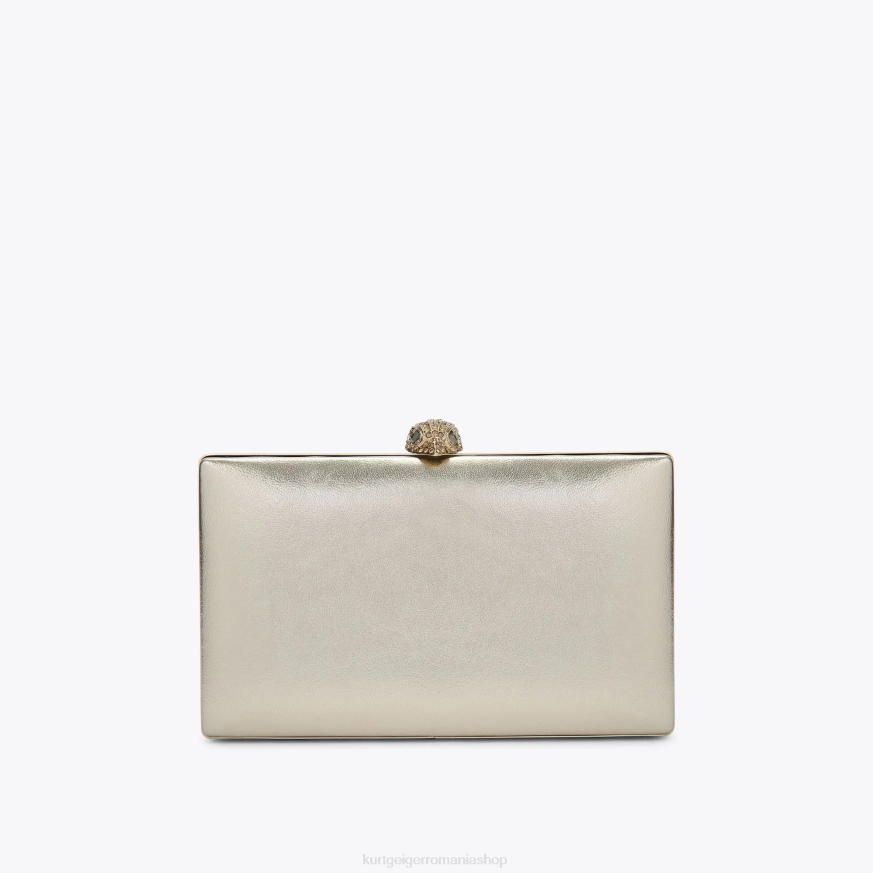 femei aur Kurt Geiger clutch Kensington cu cristal de Londra N02B59 | saci