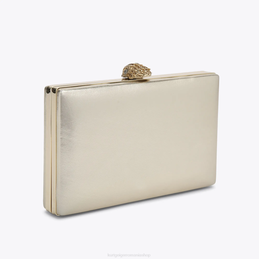 femei aur Kurt Geiger clutch Kensington cu cristal de Londra N02B59 | saci