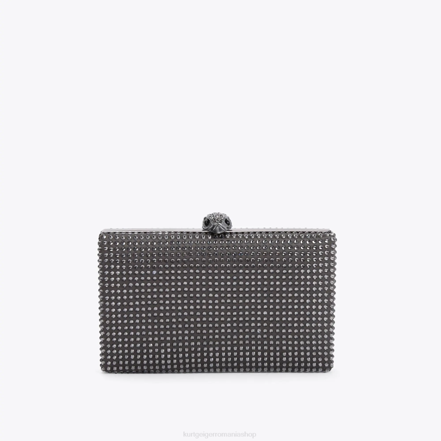 femei gri Kurt Geiger clutch Kensington cu cristal de Londra N02B55 | saci