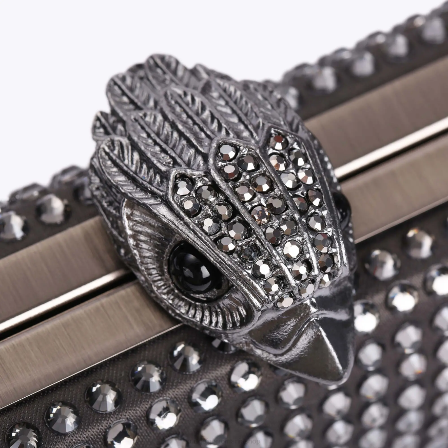 femei gri Kurt Geiger clutch Kensington cu cristal de Londra N02B55 | saci