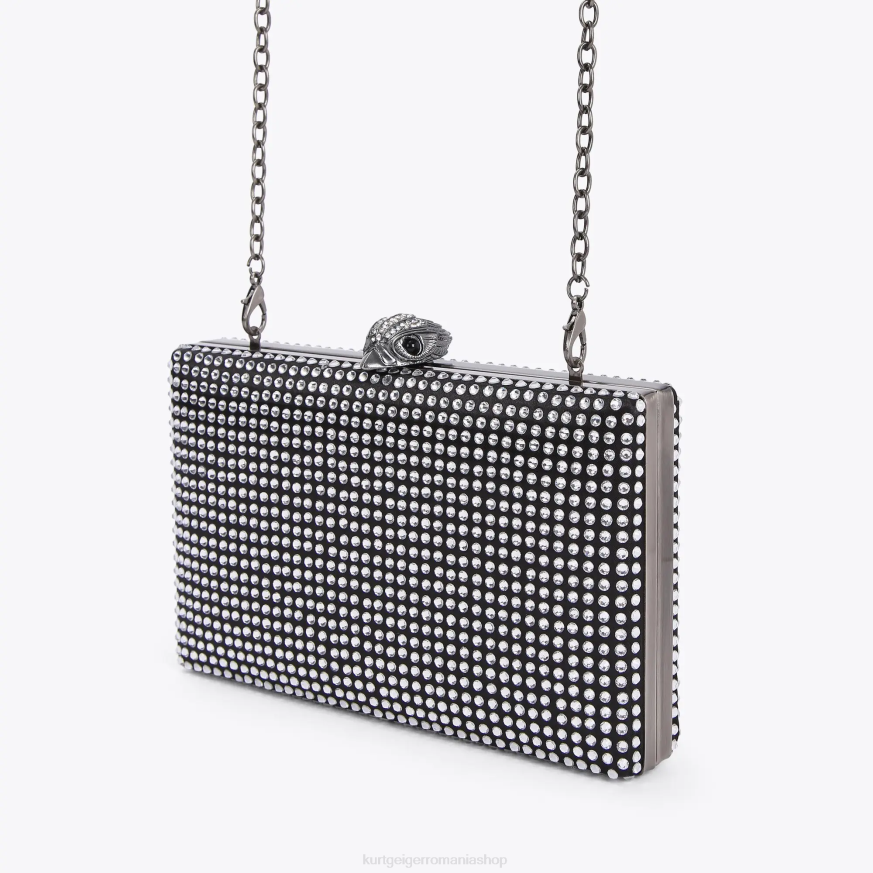 femei negru altul Kurt Geiger clutch Kensington cu cristal de Londra N02B57 | saci
