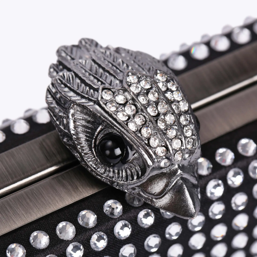 femei negru altul Kurt Geiger clutch Kensington cu cristal de Londra N02B57 | saci
