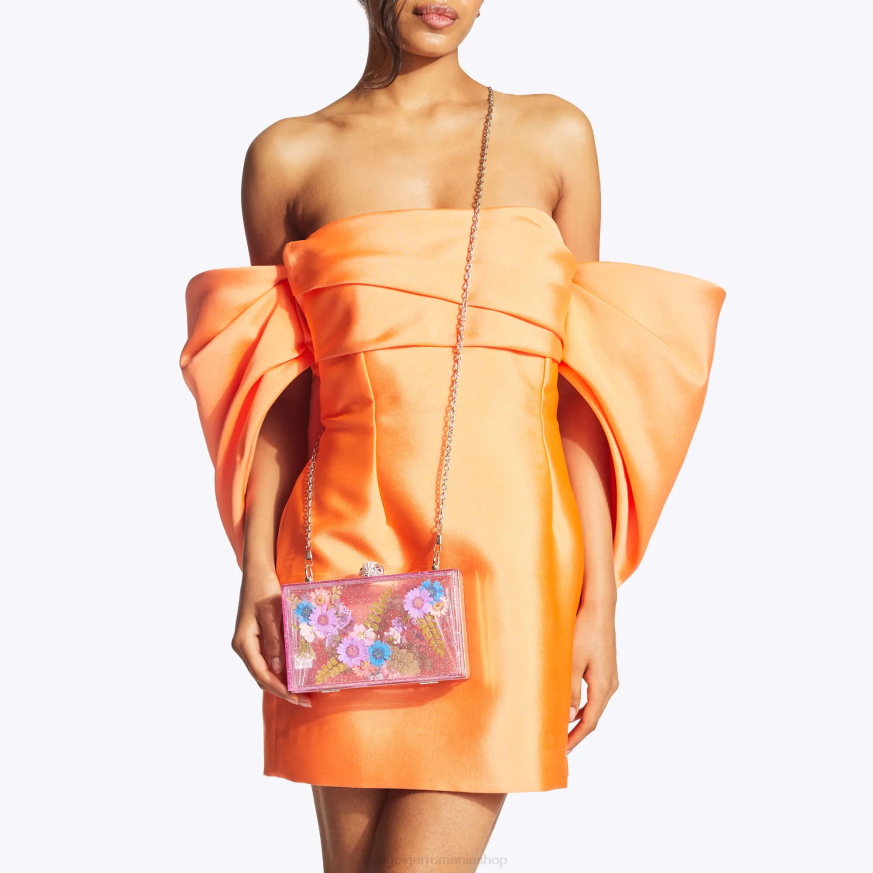 femei roz Kurt Geiger clutch cu flori din Londra N02B477 | saci