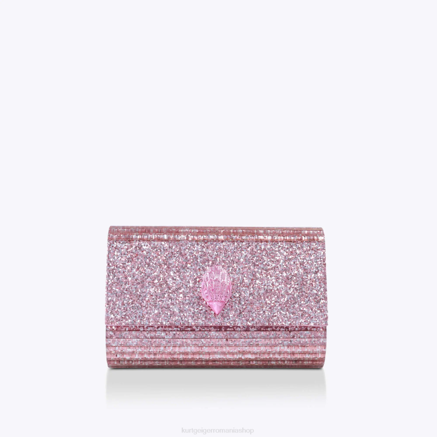 femei roz pal Kurt Geiger london party eagle clutch drench N02B261 | saci