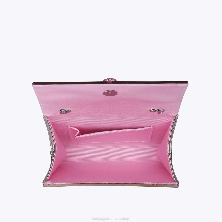 femei roz pal Kurt Geiger london party eagle clutch drench N02B261 | saci