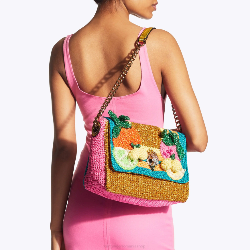 femei combinație de aur Kurt Geiger london crochet kensington N02B82 | saci