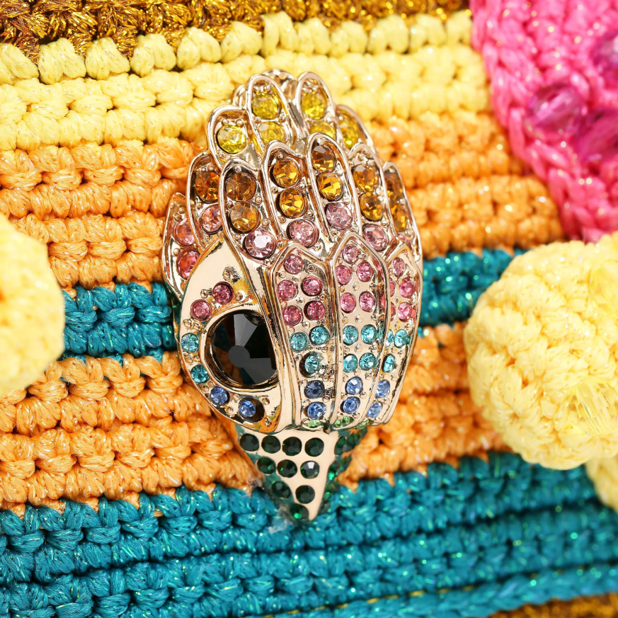 femei combinație de aur Kurt Geiger london crochet kensington N02B82 | saci