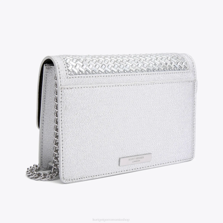 femei combinație de metal Kurt Geiger london shoreditch small cross body N02B130 | saci